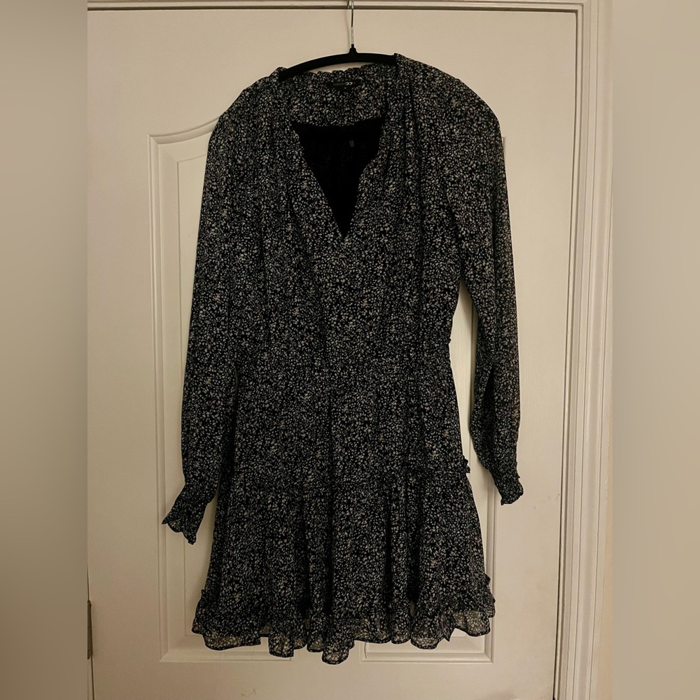 Chic Paper Moon Black Floral Long Sleeve Dress